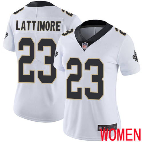 New Orleans Saints Limited White Women Marshon Lattimore Road Jersey NFL Football #23 Vapor Untouchable Jersey